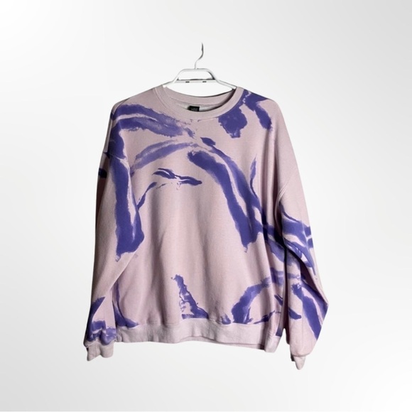 Wild Fable Oversized Women's/Unisex Lilac Marble Crewneck Sweatshirt NWT Size M - Picture 1 of 4